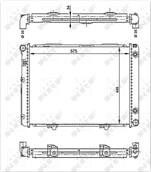 Radiator, engine cooling NRF 53866