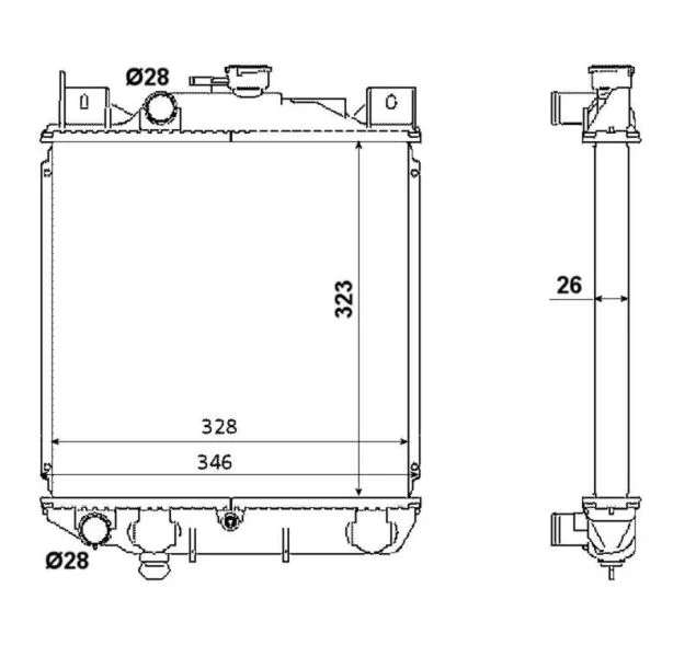 Chladič, chladenie motora NRF 53881