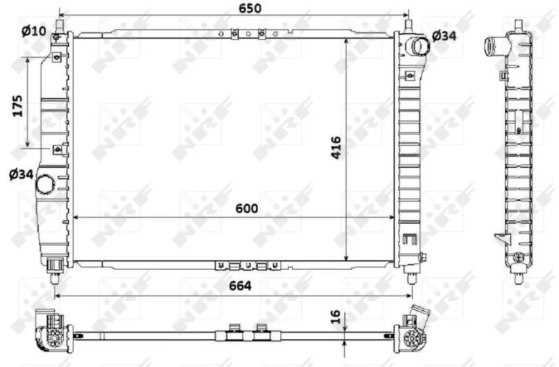 Chladič, chladenie motora NRF 53902A