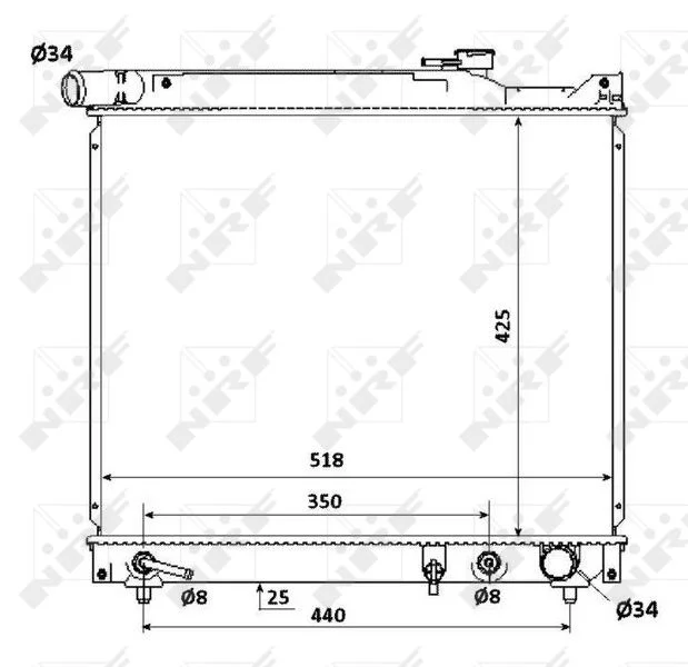 Radiator, engine cooling NRF 53912