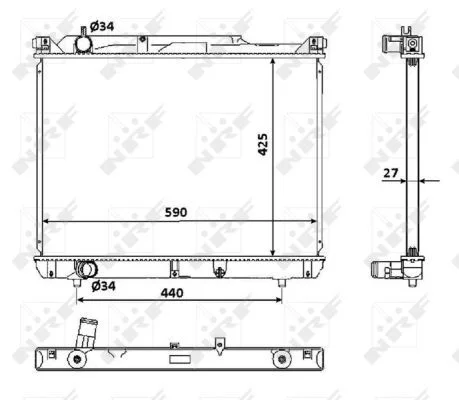 Radiator, engine cooling NRF 53916