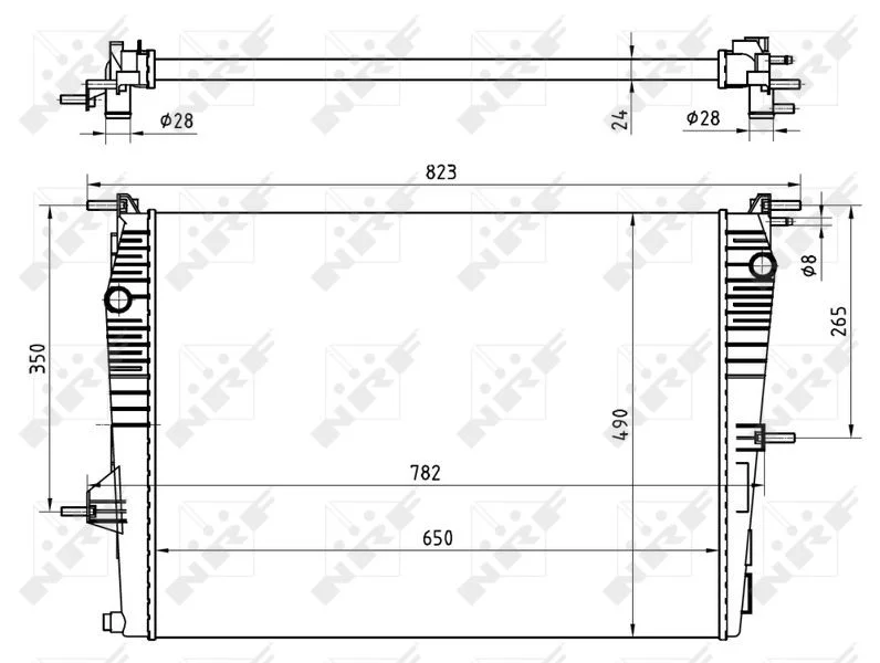 Radiator, engine cooling NRF 53965