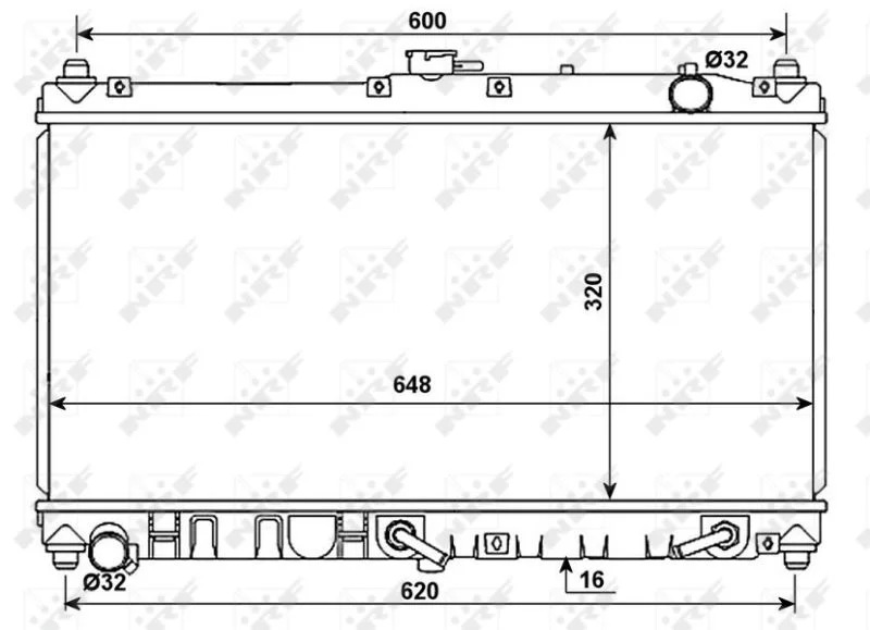 Radiator, engine cooling NRF 53977