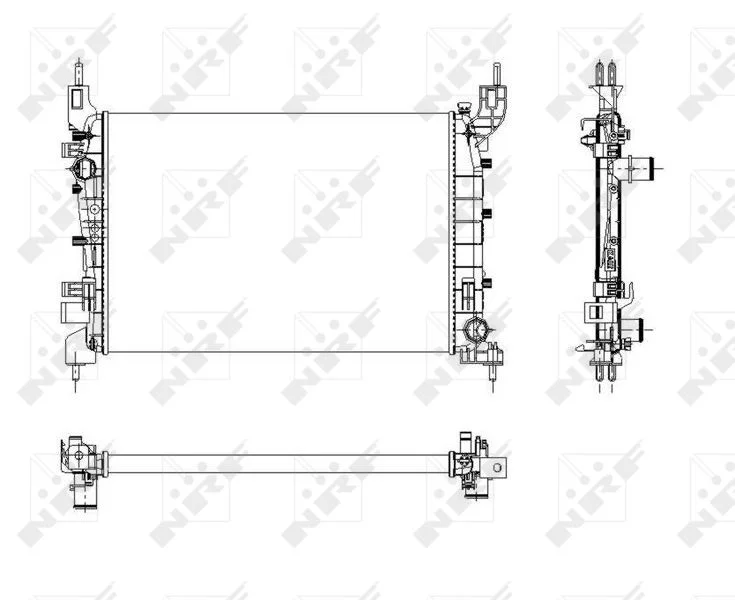 Radiator, engine cooling NRF 54504