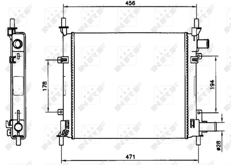 Radiator, engine cooling NRF 54601