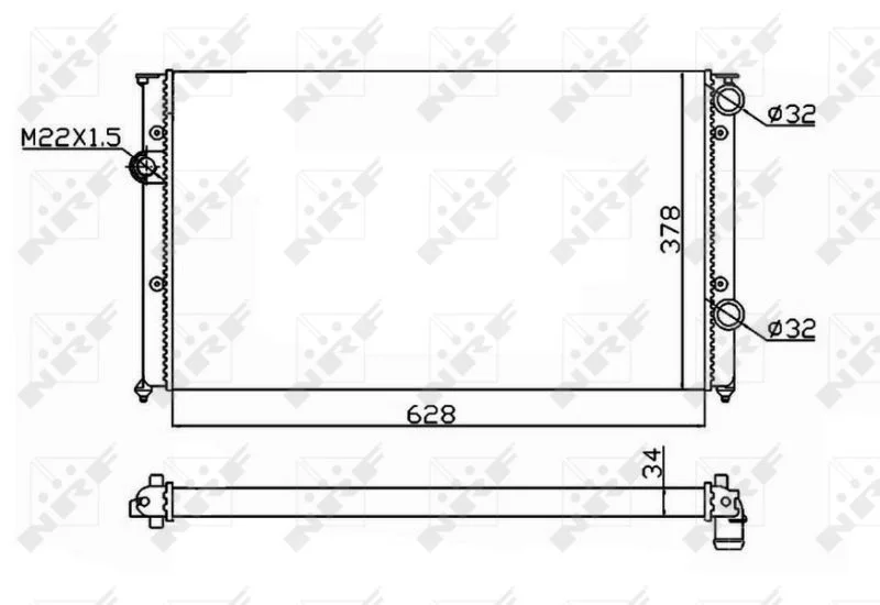 Radiator, engine cooling NRF 54693