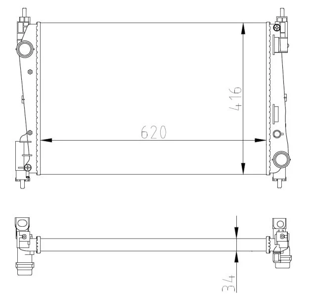 Chladič, chladenie motora NRF 54752A