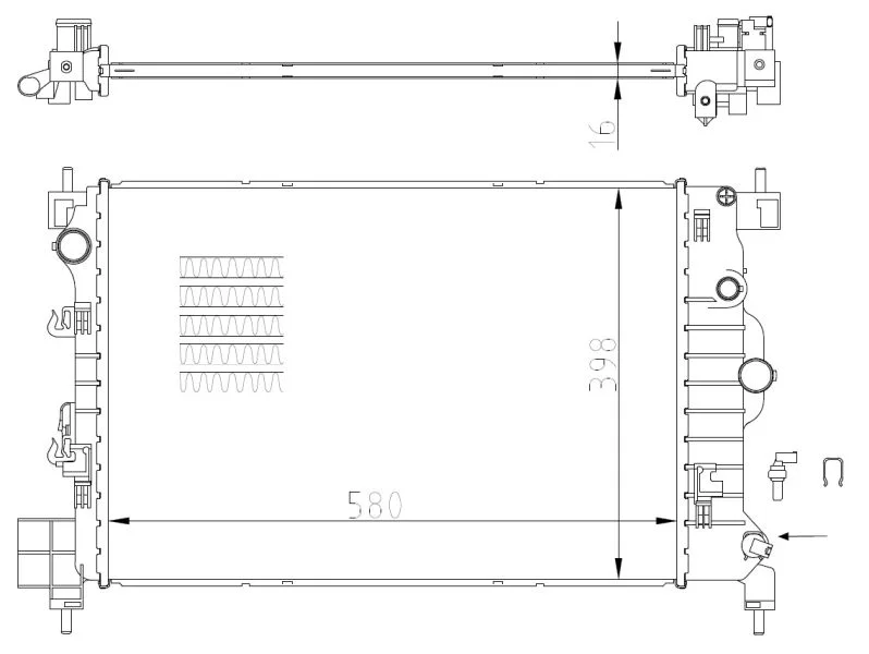 Chladič, chladenie motora NRF 550003