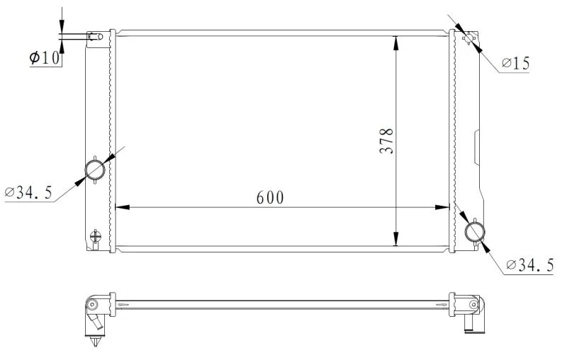 Radiator, engine cooling NRF 550008
