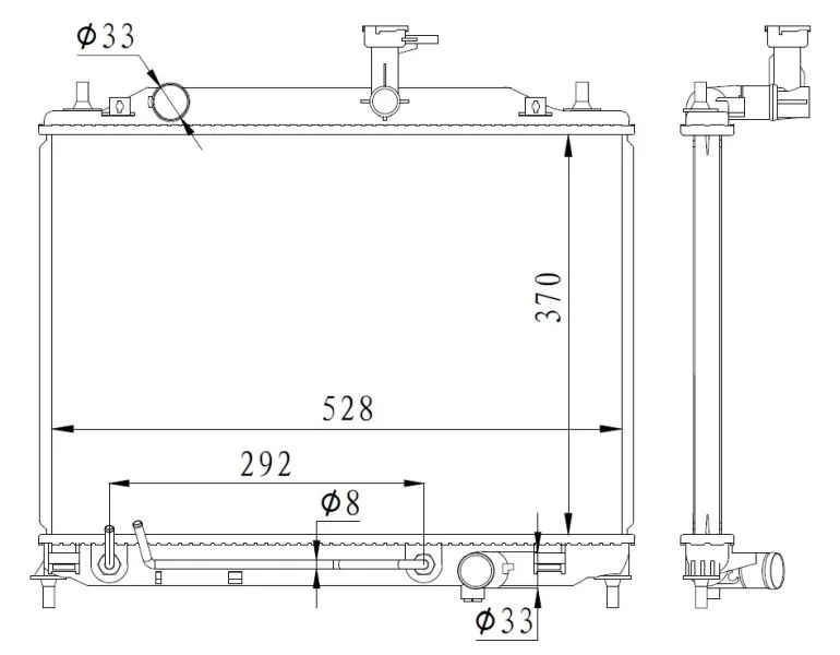 Radiator, engine cooling NRF 550015