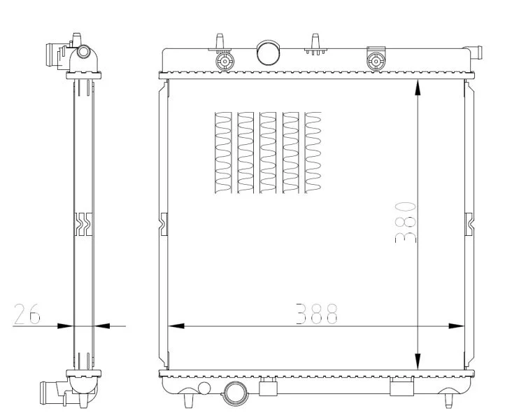 Radiator, engine cooling NRF 550016