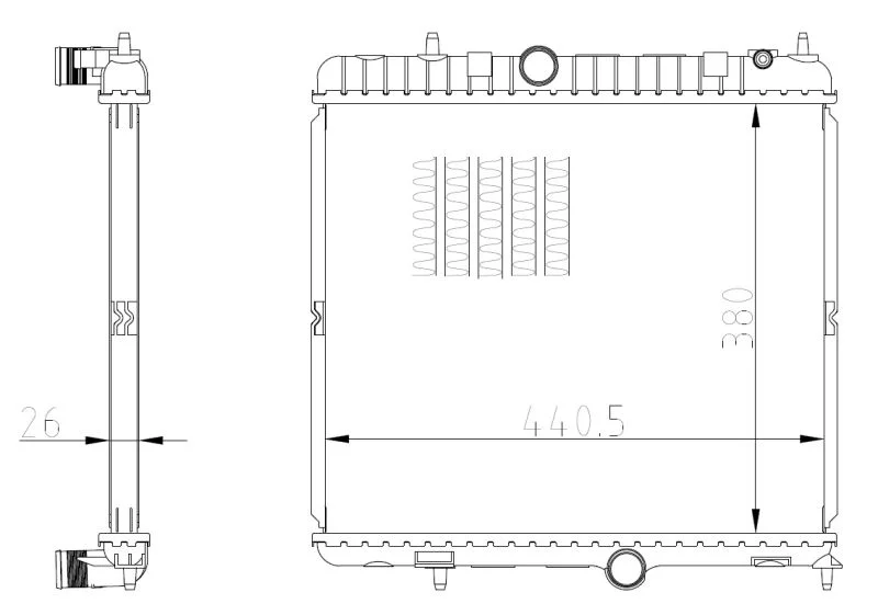 Radiator, engine cooling NRF 550021