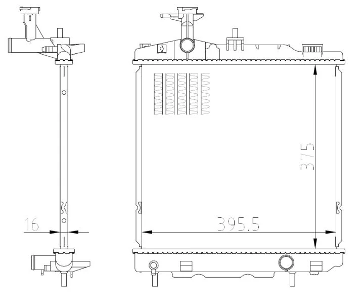Chladič, chladenie motora NRF 550022
