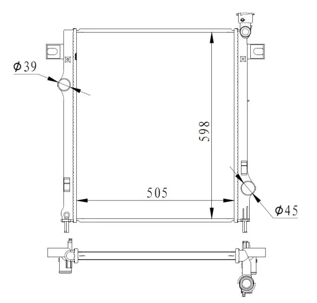 Radiator, engine cooling NRF 550037
