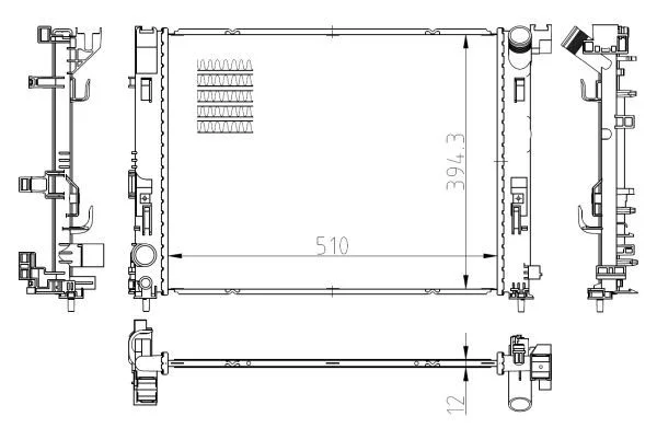 Chladič, chladenie motora NRF 550038