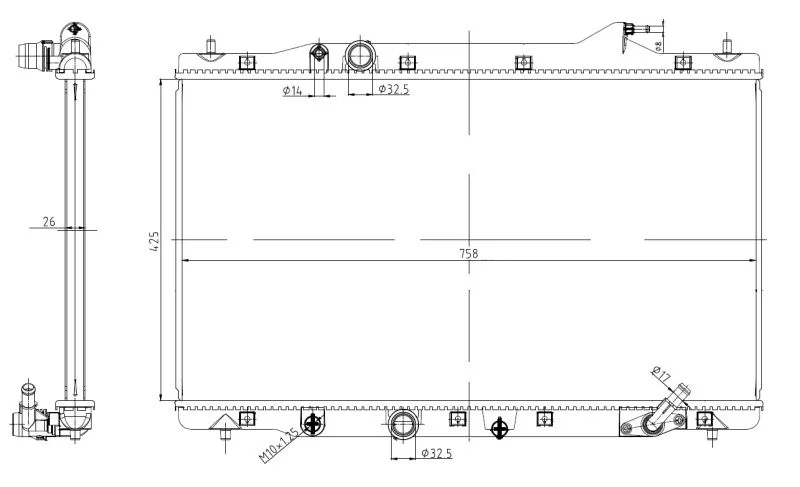 Radiator, engine cooling NRF 550040
