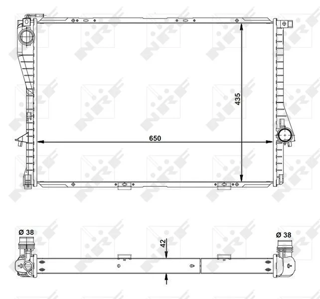 Radiator, engine cooling NRF 55322