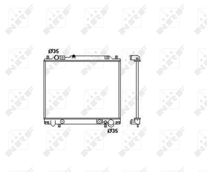 Radiator, engine cooling NRF 55344