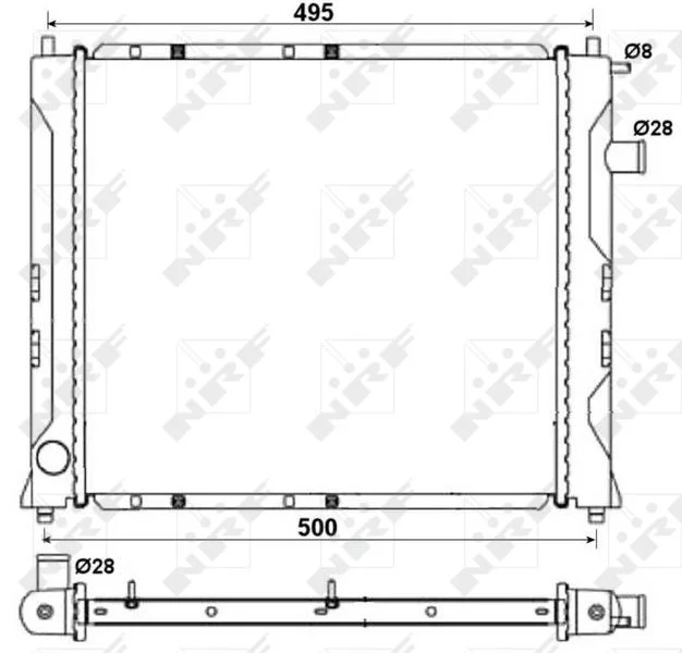 Radiator, engine cooling NRF 58107A