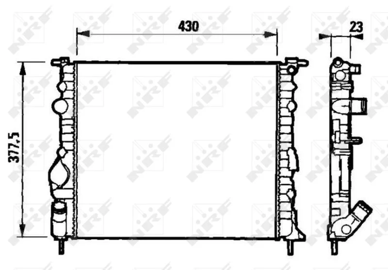 Radiator, engine cooling NRF 58192