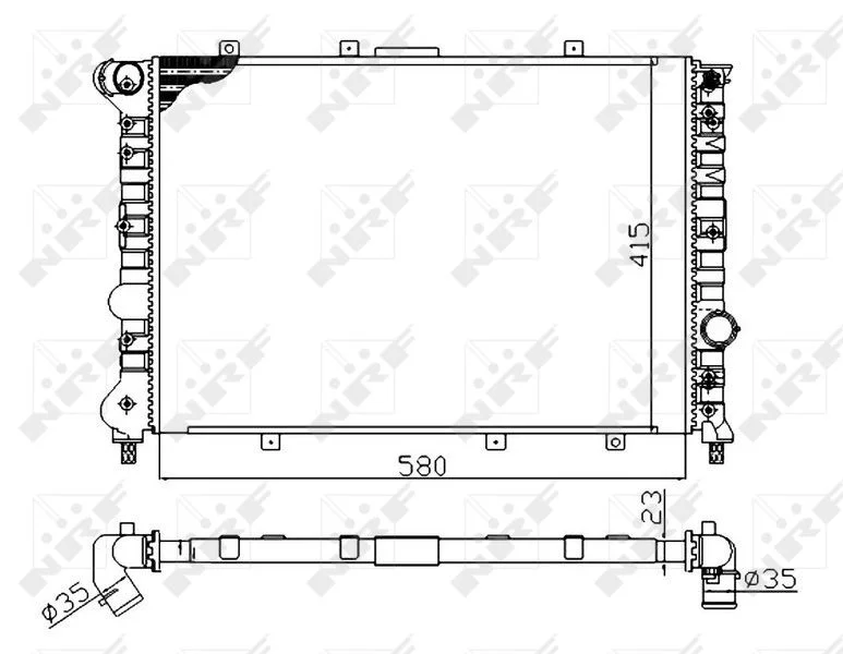Chladič, chladenie motora NRF 58202A