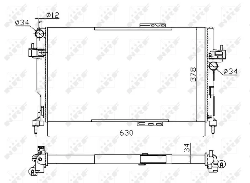 Chladič, chladenie motora NRF 58282A