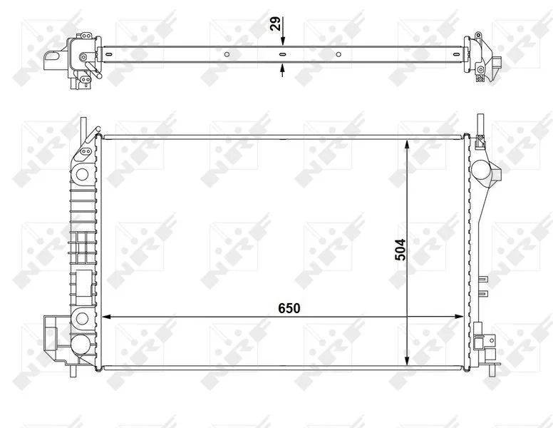 Radiator, engine cooling NRF 58294