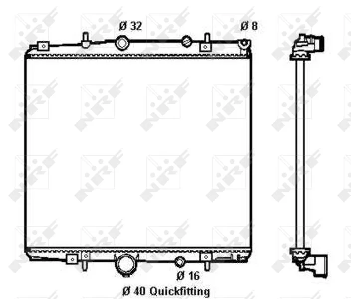 Radiator, engine cooling NRF 58313