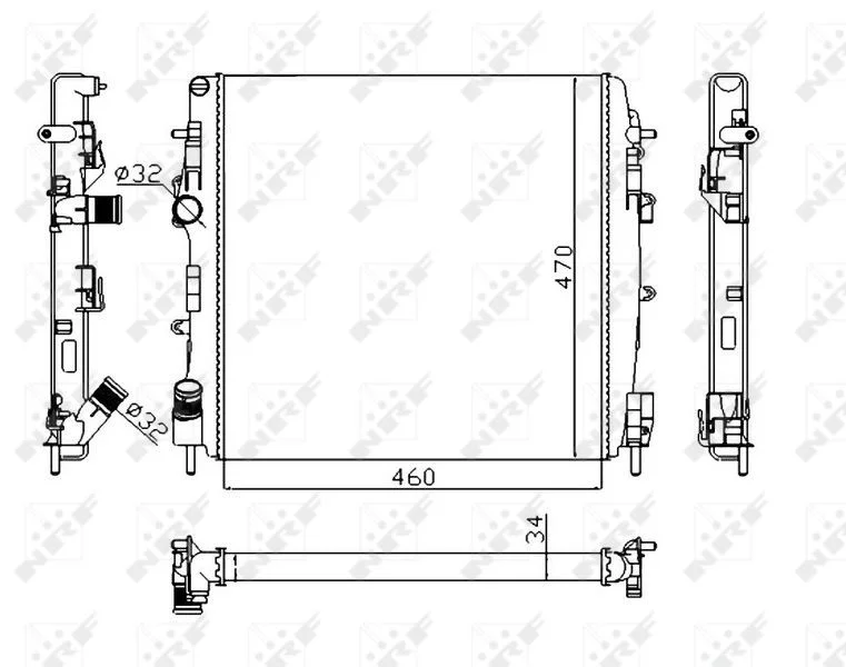 Chladič, chladenie motora NRF 58317A