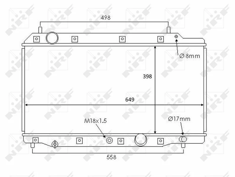 Radiator, engine cooling NRF 58383