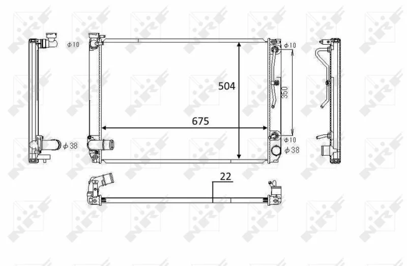 Radiator, engine cooling NRF 58391