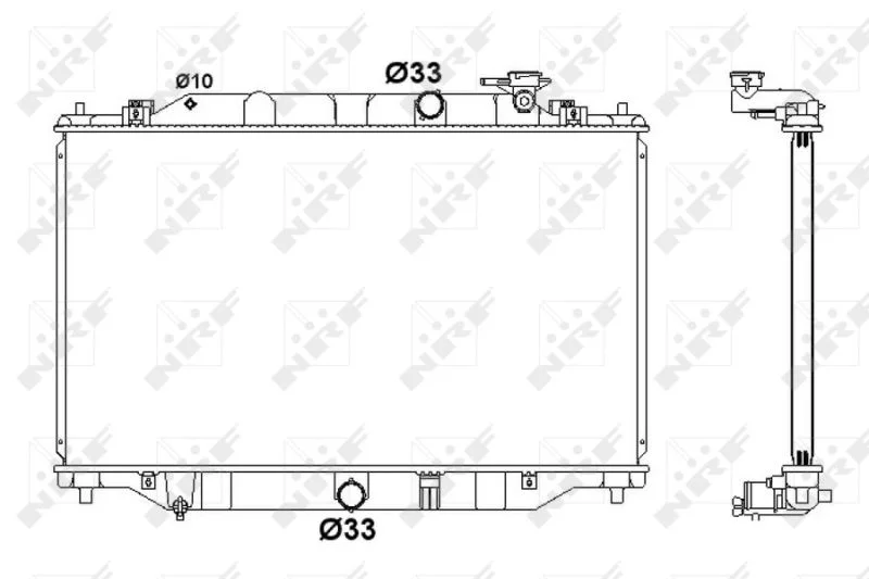 Radiator, engine cooling NRF 58416