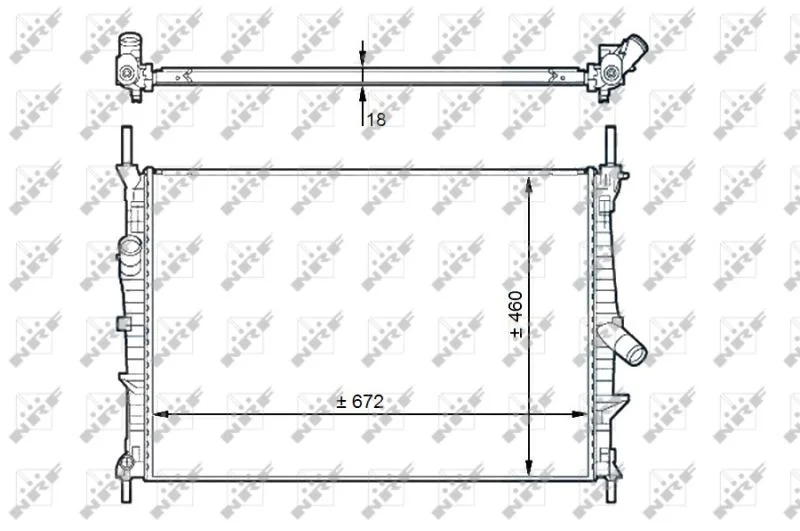 Radiator, engine cooling NRF 58441