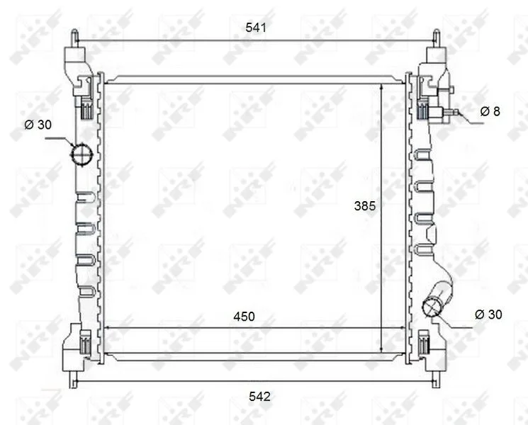 Radiator, engine cooling NRF 58454