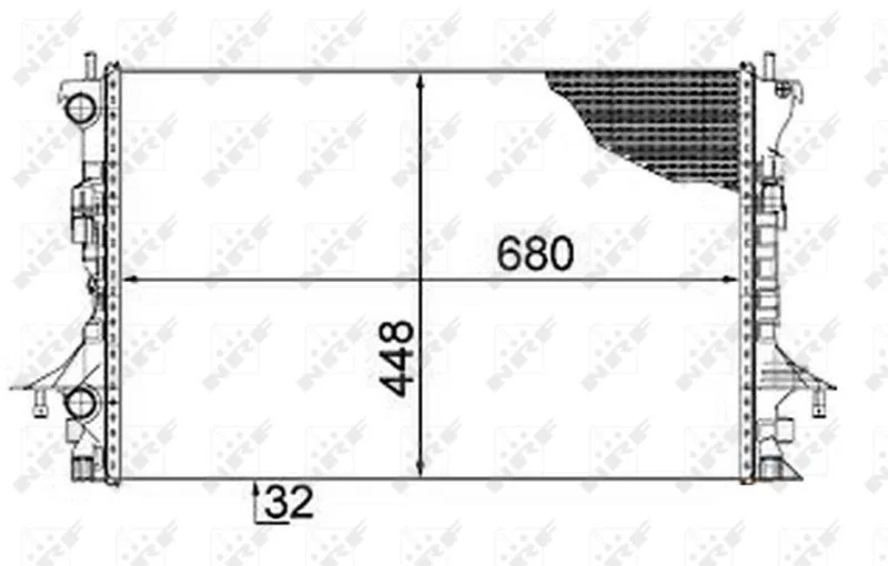 Radiator, engine cooling NRF 58479