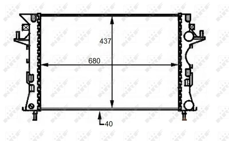 Radiator, engine cooling NRF 58490