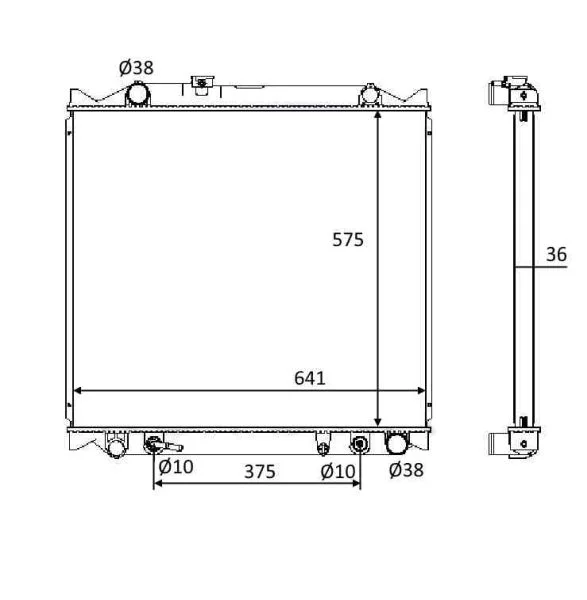 Radiator, engine cooling NRF 58647