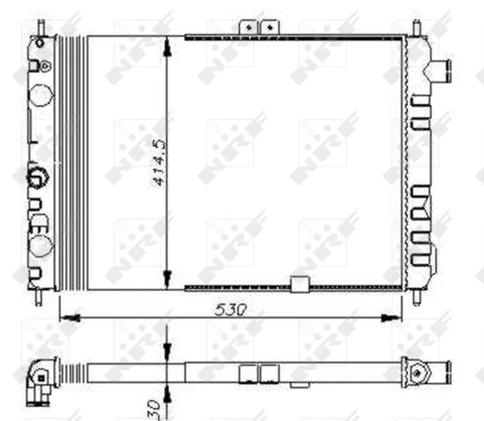 Radiator, engine cooling NRF 58670