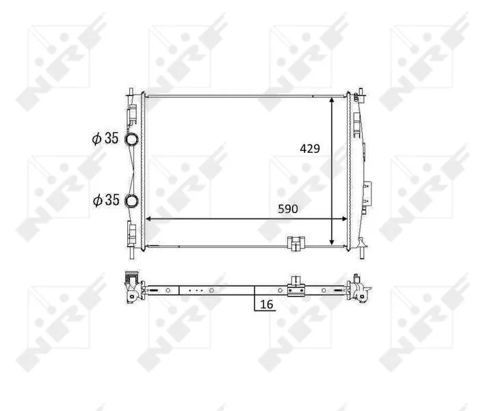 Radiator, engine cooling NRF 59061