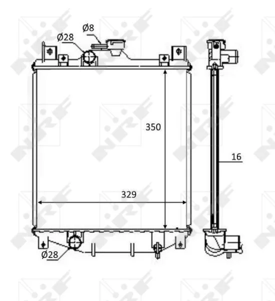 Radiator, engine cooling NRF 59083