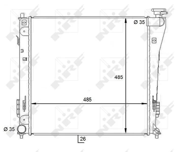 Radiator, engine cooling NRF 59086