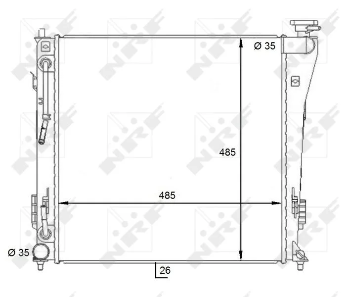 Radiator, engine cooling NRF 59087