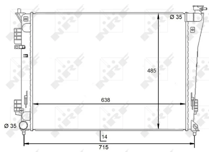 Radiator, engine cooling NRF 59092