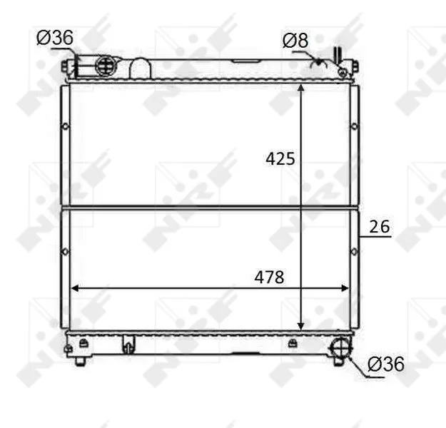 Radiator, engine cooling NRF 59106