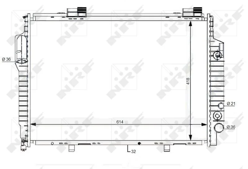 Radiator, engine cooling NRF 59111