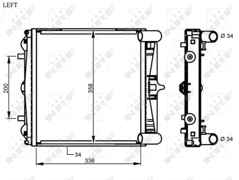 Radiator, engine cooling NRF 59130