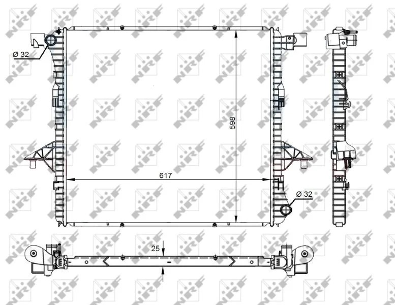 Radiator, engine cooling NRF 59145