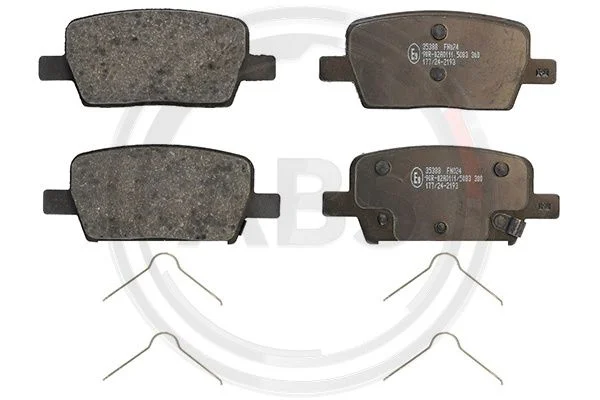 Stabdžių trinkelių rinkinys, diskinis stabdys ABS 35388