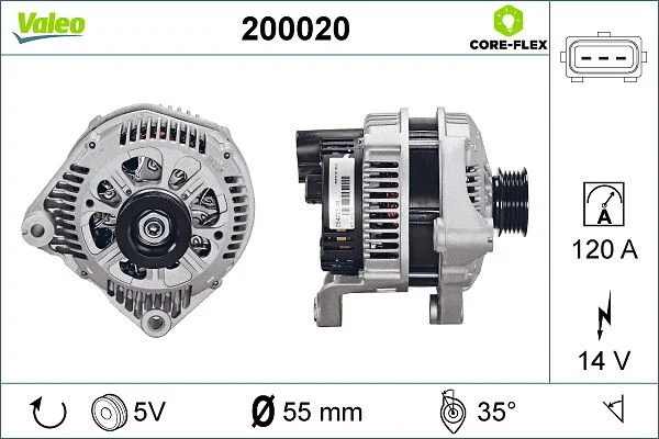 Kintamosios srovės generatorius VALEO 200020