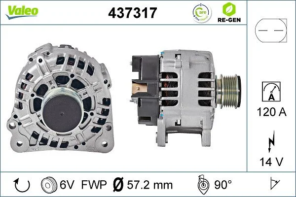 Kintamosios srovės generatorius VALEO 437317